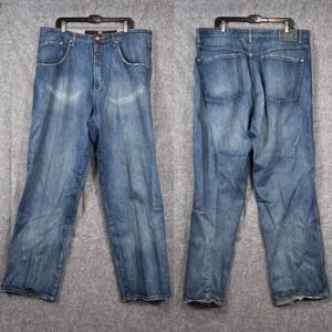 Marithe Francois Girbaud Denim Jeans Mens 38x33 Vintage Baggy Wide Hip Skate Y2K